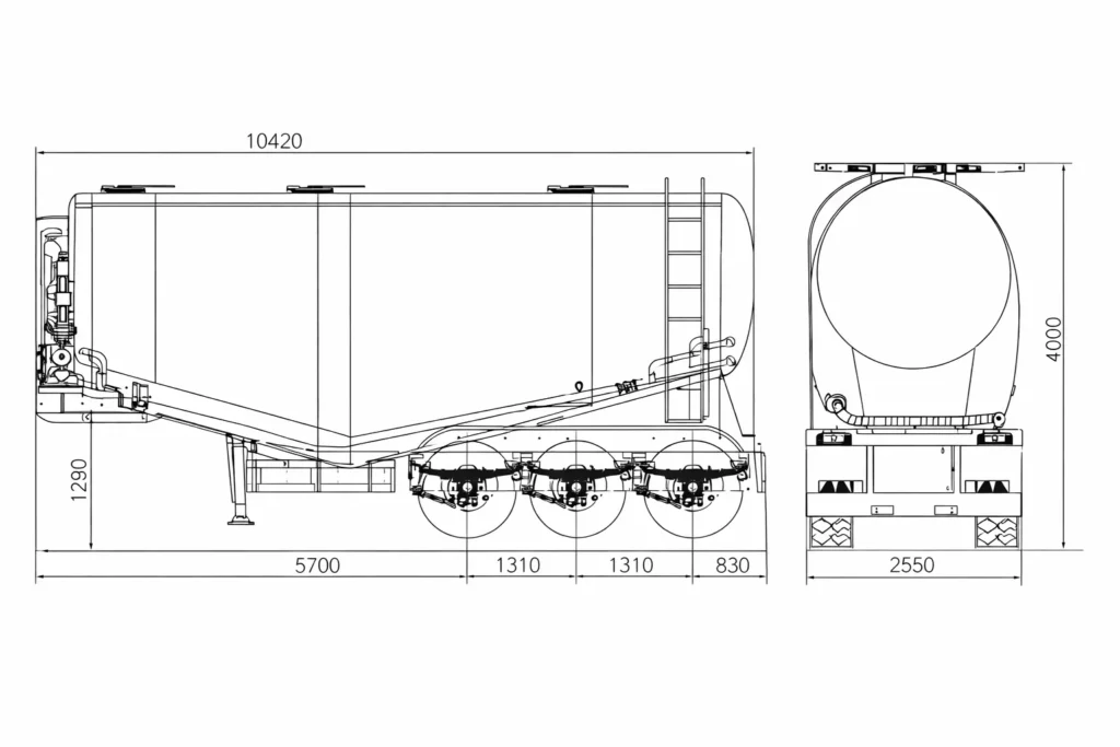 Powder Tanker Trailers CAD