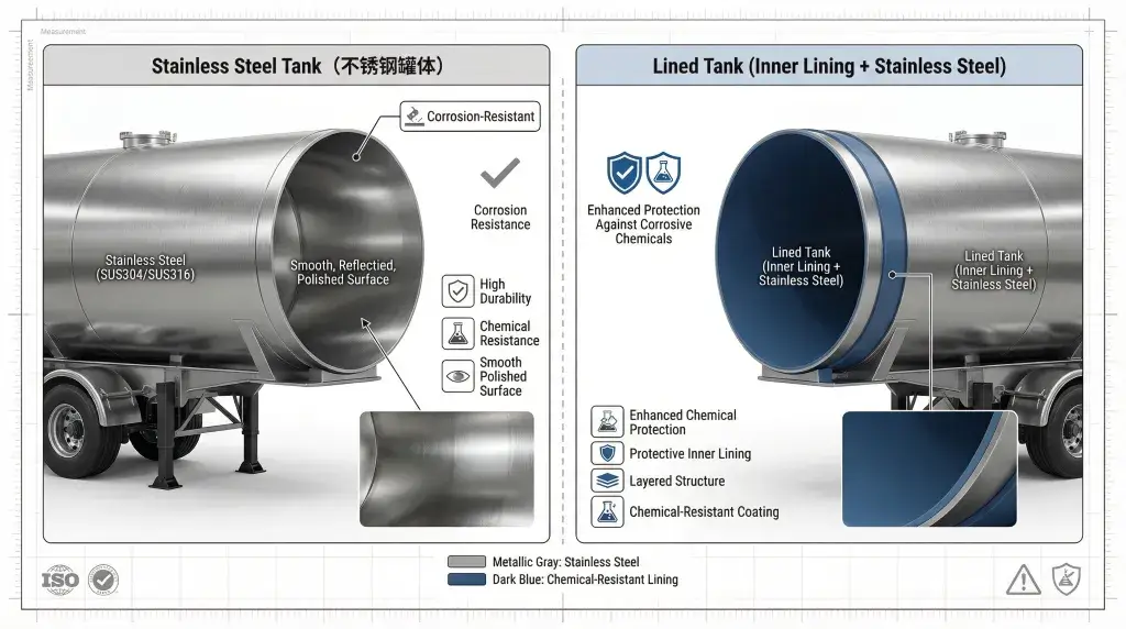 Corrosion resistant stainless steel tank for hazardous waste liquids